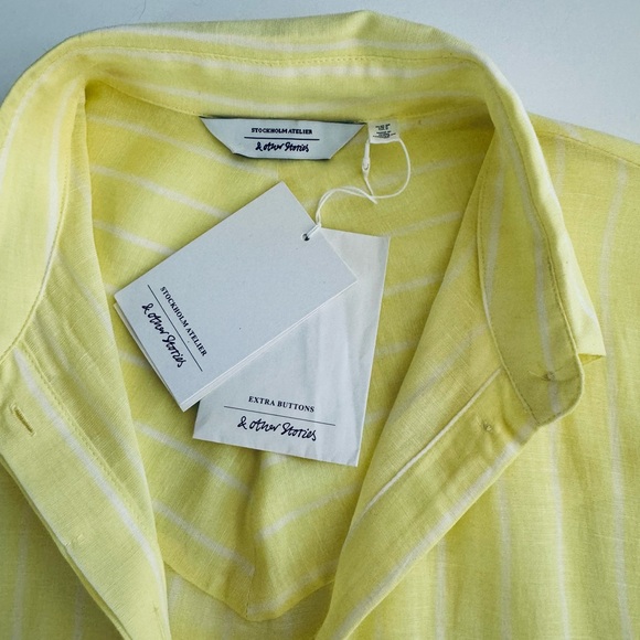 & Other Stories Tops - NWT from Amsterdam - Yellow & White Striped Women's Top - Lightweight